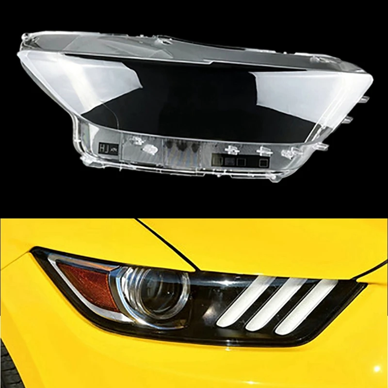

X-T Head Light Lamp Lens Housing Headlight Lamp Shell For Ford Mustang 2014-2017 Front Lampshade Head Light Lamp Cover