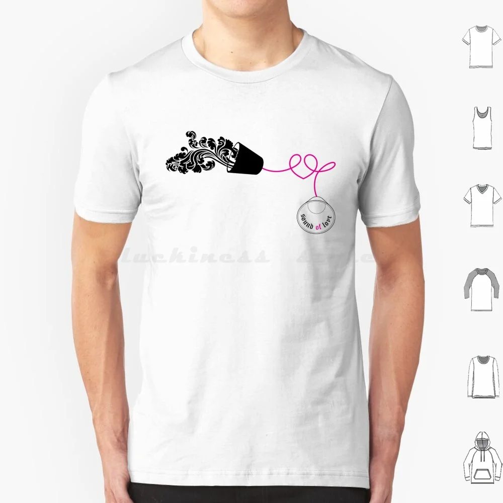 Sound Of Love T Shirt Cotton Men Women DIY Print Communication Sound Love Connection Graphics Heart