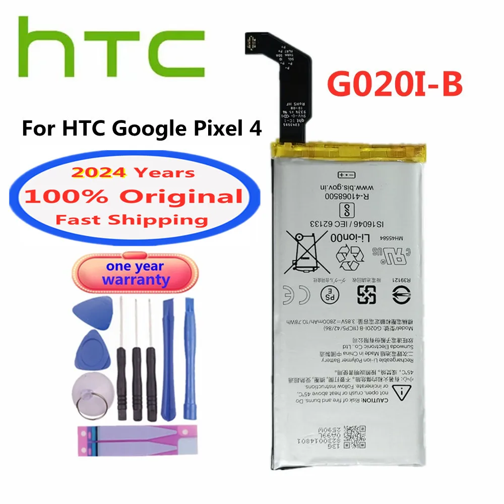 

2024 Years G020I-B Original Battery G020IB For HTC Google Pixel 4 Pixel4 2800mAh Mobile Phone Replacement Battery Batteria