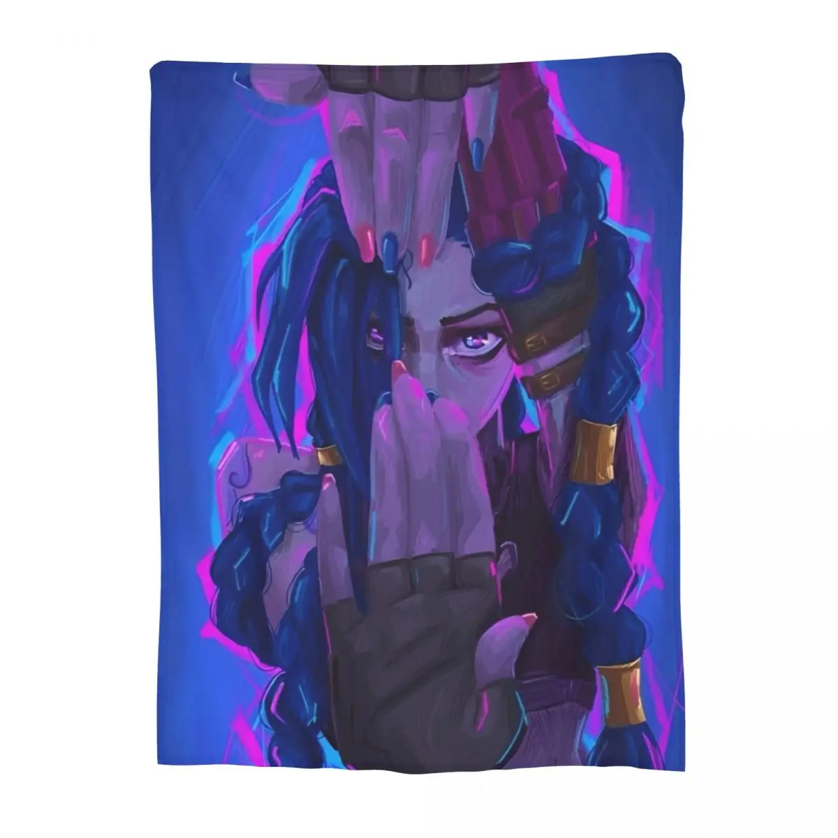 Jinx Arcane Jinx K-Kpop Dance Blanket Cover Plush Throw Blankets Home Couch Decoration Soft Warm Bedspreads