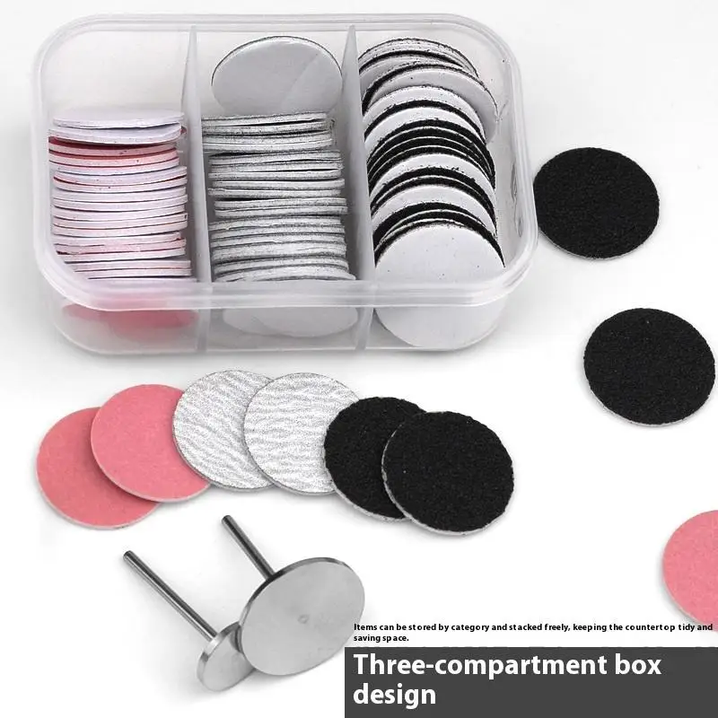 Dysk do pedicure 25 mm z wymiennym zestawem papieru ściernego do usuwania zrogowaciałego naskórka, uniwersalny elektryczny pilnik do stóp, narzędzie do usuwania martwego naskórka.