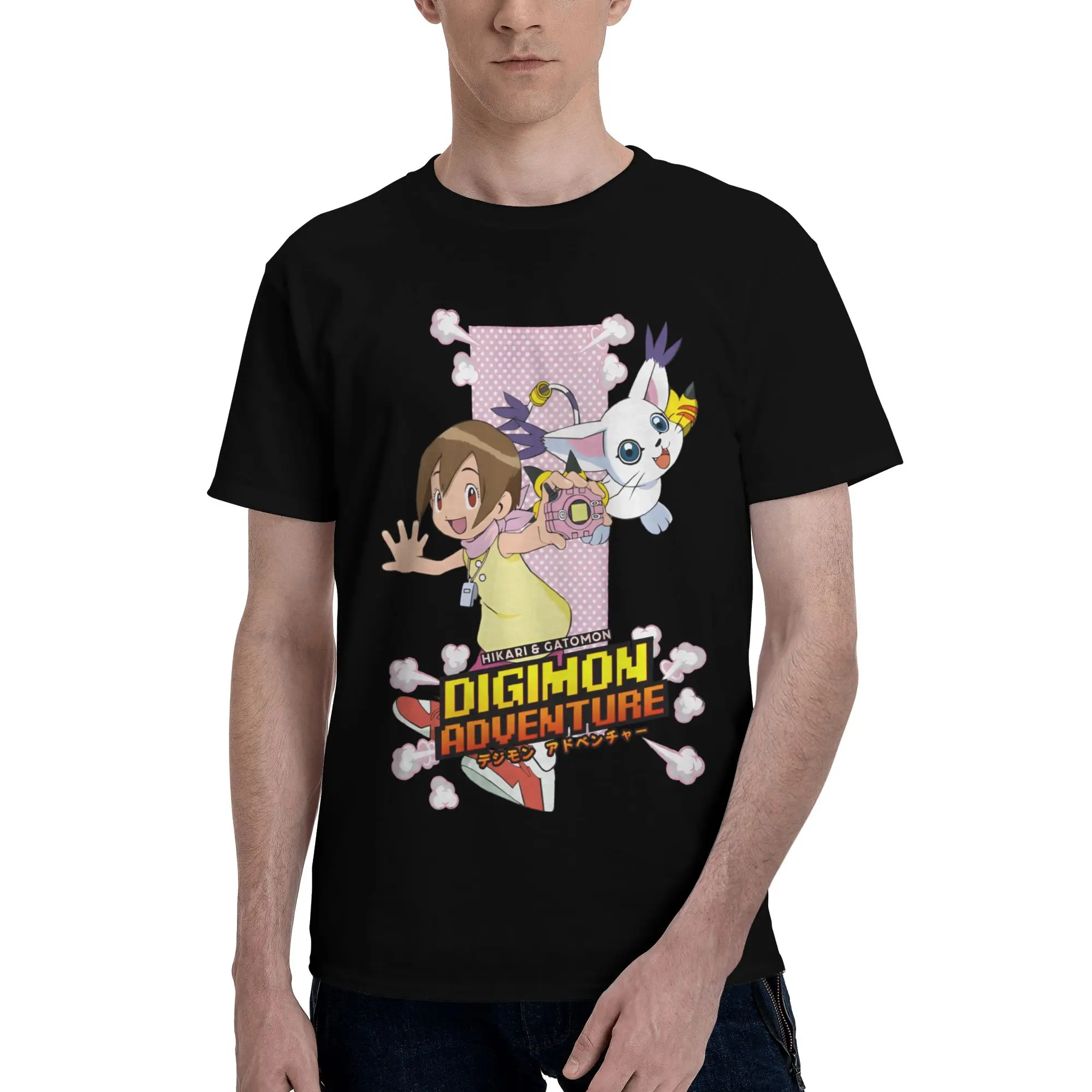Digimon 20 Novelty Graphic 100% Cotton T-Shirt Bandai Tops Tees For Men