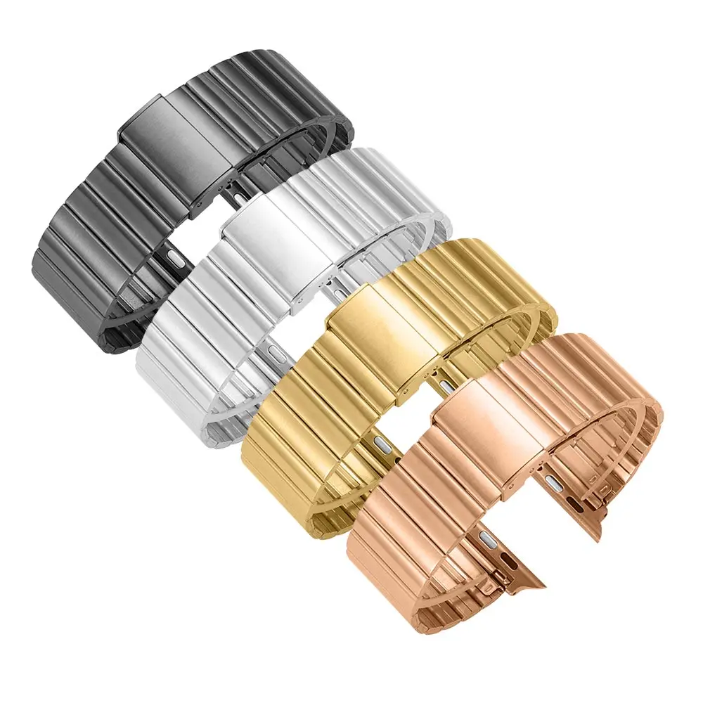 Ремешок из нержавеющей стали для Apple Watch Band 7 8 9 45 мм 41 мм, браслет для IWatch Ultra 2 49 мм Series 6 SE 5 3 44 мм 40 мм