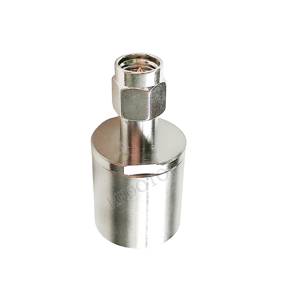 2W SMA Male DC-3Gh/4Ghz/6GHz RF Coaxial Termination Dummy Load Connector Socket Brass Straight Coaxial RF Adapters Nickel Plated