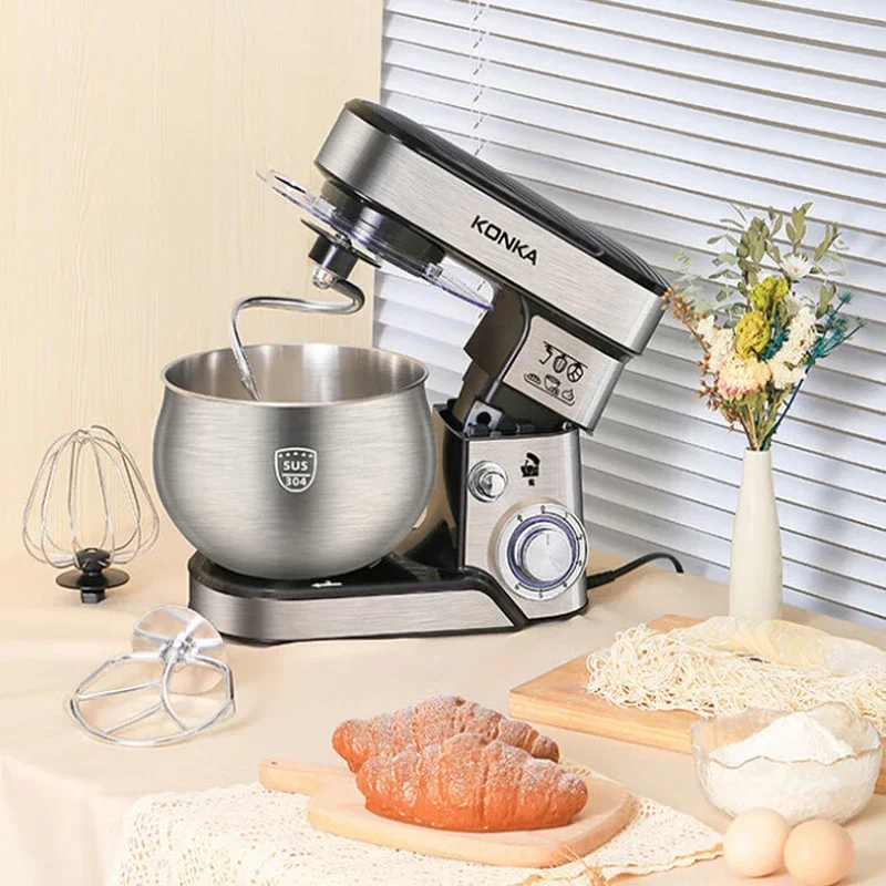 KONKA Chef Machine Household Multifunctional Flour Dough Mixer Small Dough Kneading Machine Fully Automatic Electric Egg Beater