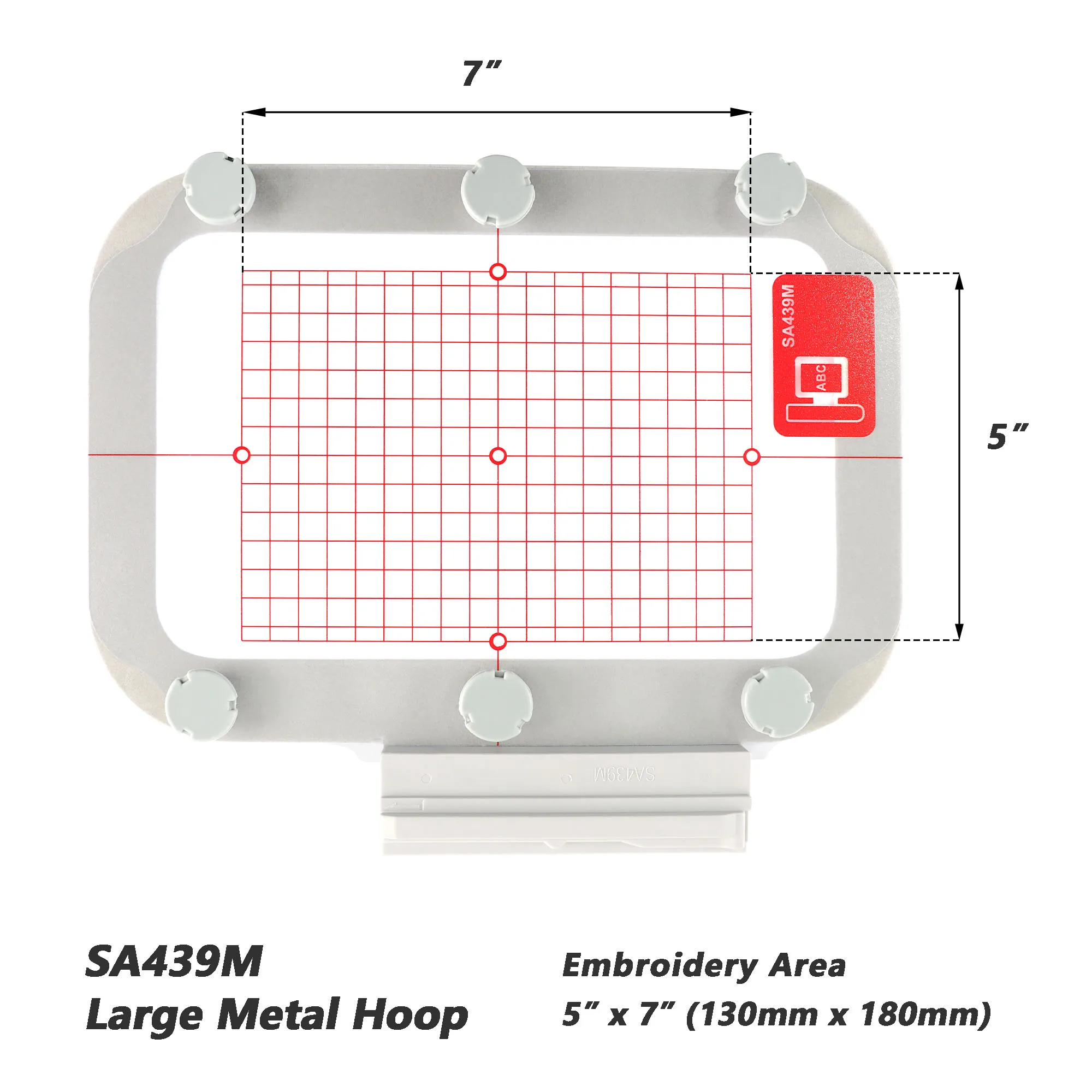 SA439M Metal Mighty Magnetic Hoop for Brother NQ1600E NQ1400E NQ3600D NQ3500D 4000D 2800D 2500D 1500D V7 V5 V3 Baby Lock Solaris