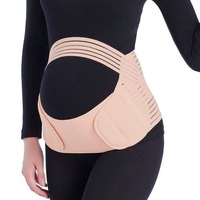 Adjustable Pregnant Women Belts Comfortable Elastic Maternity Belly Band with Shoulder Straps Detachable Abdominal Support Brace