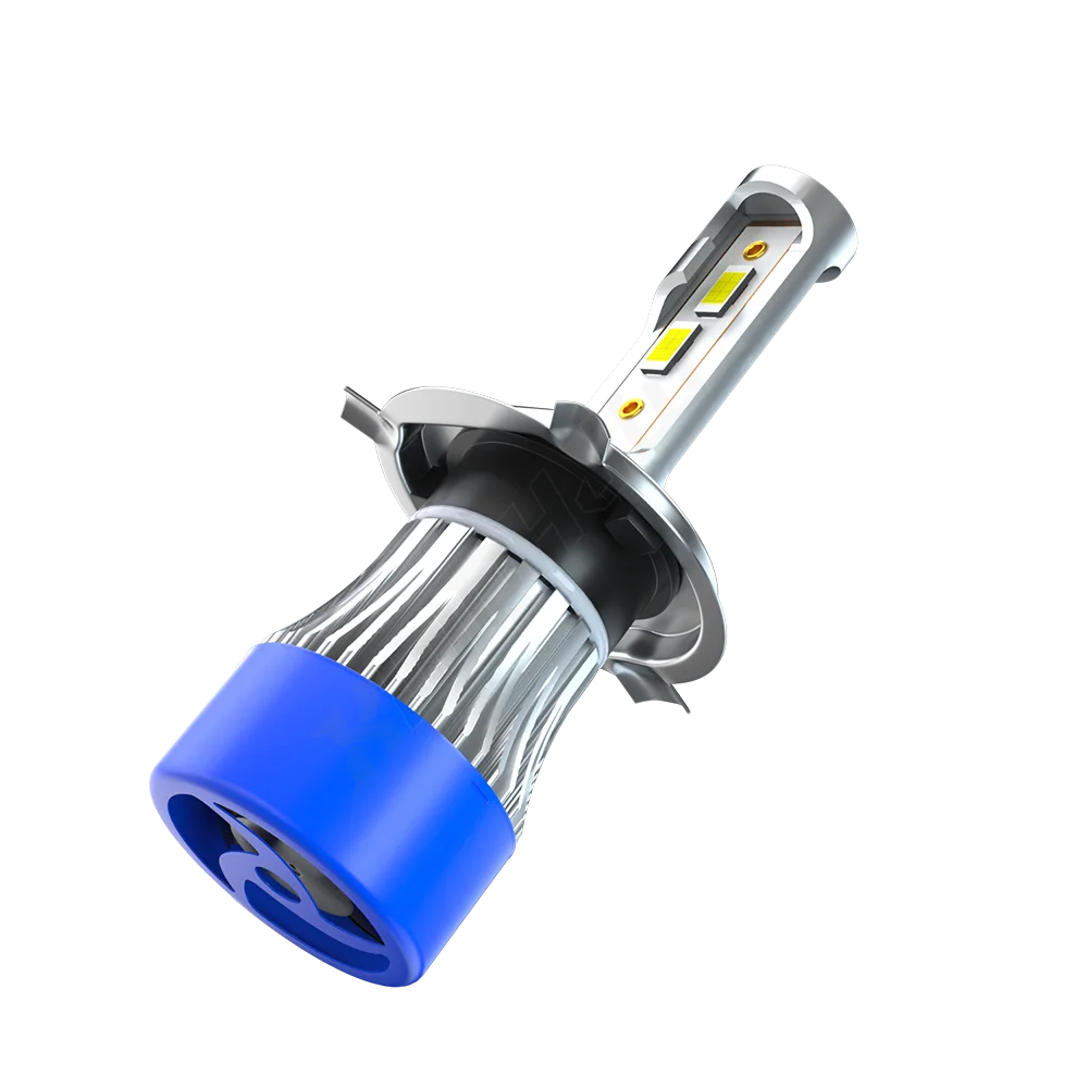 

XWQHJW 2PCS Car lights H4 Super Bright LED Headlights High Low Beam Fog Light Bulb White 6000K Minisize Car accsesories