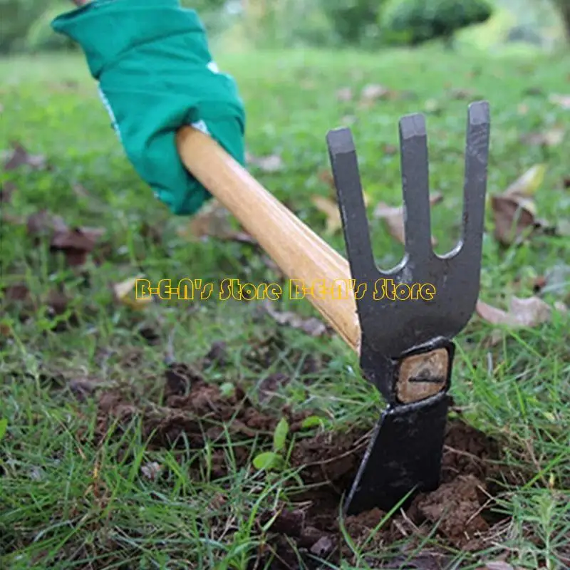 Y1AD Tool Steel Loosening Soil Hand Hoe Tool Anti-rust for Head Small Hoe Tool