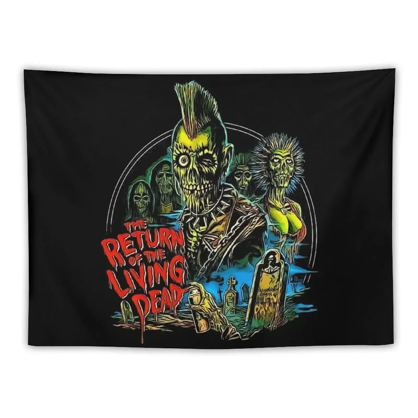 

Return of the Living Dead Tarman Poster Art Tapestry Wall Deco Wallpaper Bedroom Decoration Aesthetic Tapestry