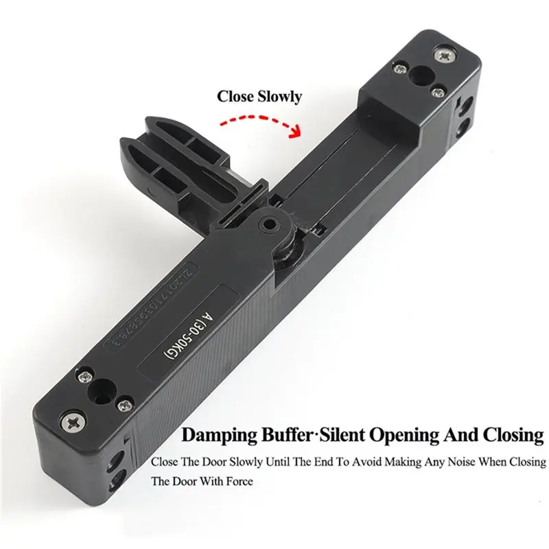 A04G-Silent Hydraulic Door Closer Automatic Damping Buffer Closer For Wood Doors, Mute Closing Anti-Pinch Close Damper Set