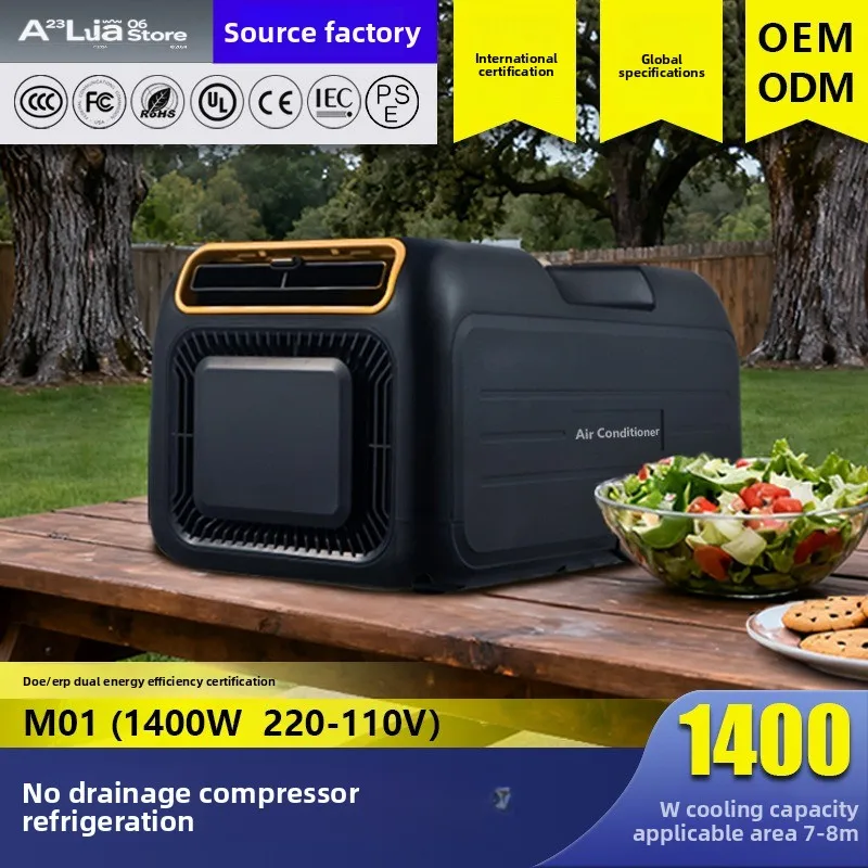 Portable Air Conditioner Mini Cooler for Camping Home No Outdoor Unit Quiet Lightweight
