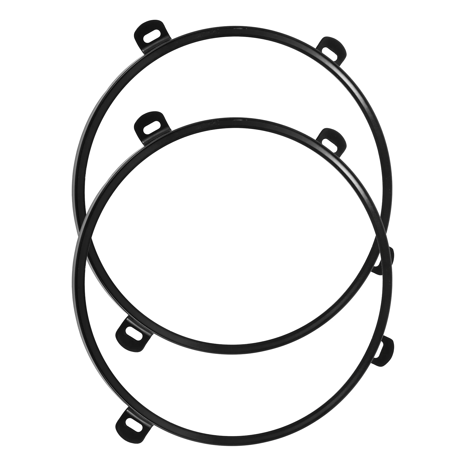 

2pcs Mounting Bracket Round Retaining Ring Hexagon Assembly Black LED Lamp For 07-17 Car