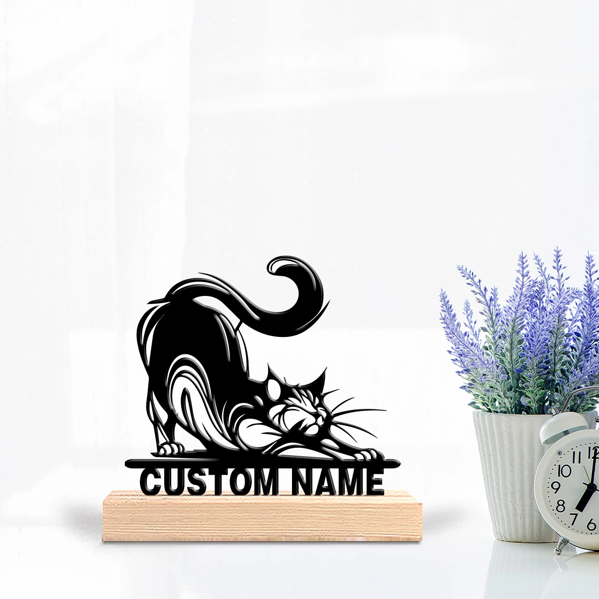 1pc Modern CAT Custom Text Met - đánh giá và giá Art Craft Wood