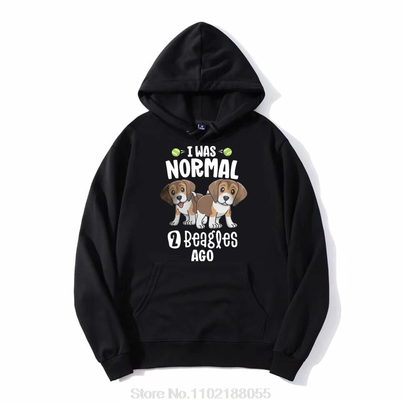 Pullover Hoodie Gifts For Beagle Lovers Dog Mom I Was Normal 2 Beagles Ago Hoody Oversized Streetwear Harajuku zip up Jacket