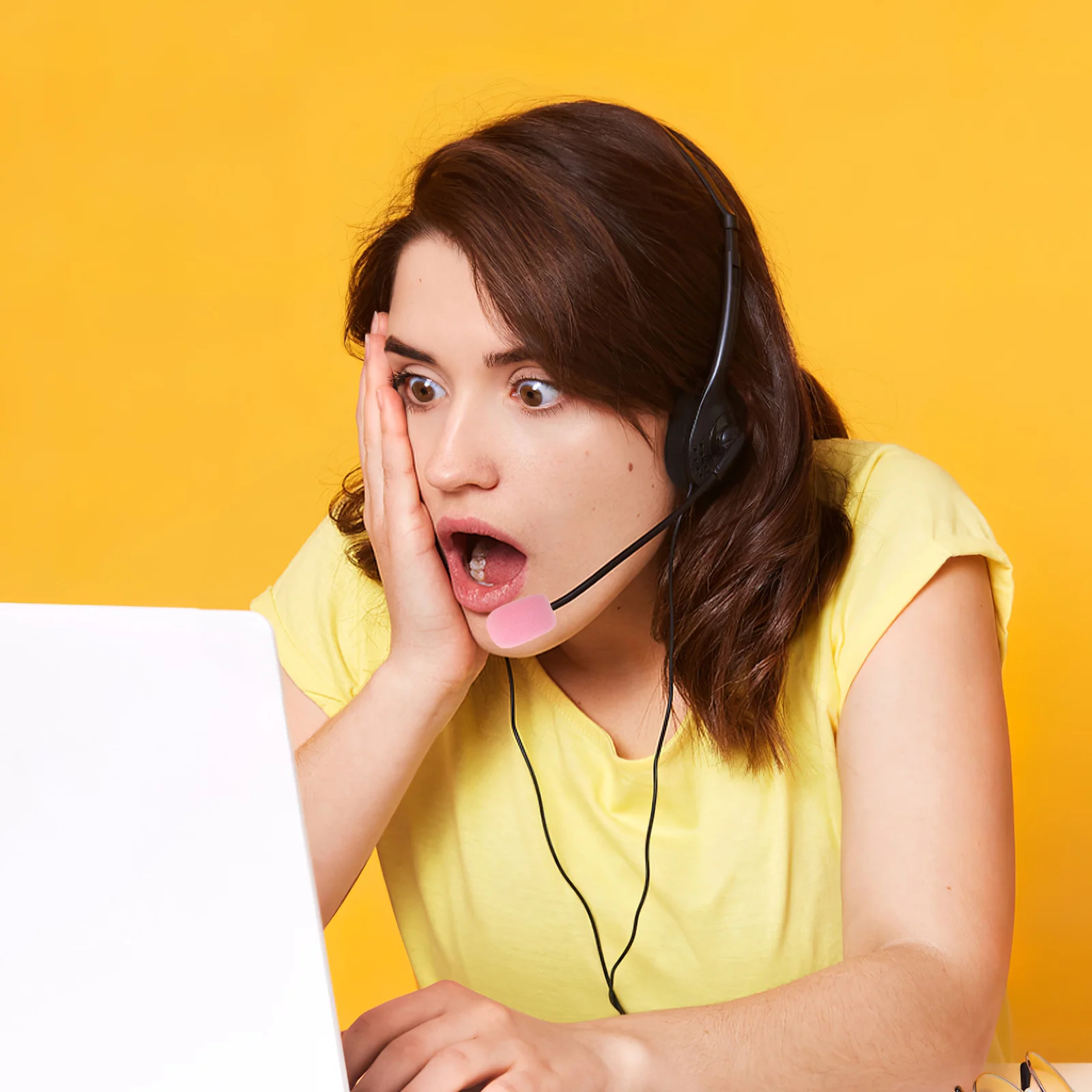 36pcs Microphone Sponge Cover High-Density Foam Windscreen For Headset Lavalier Mics Clear Sound Outdoor Live Streaming Studio