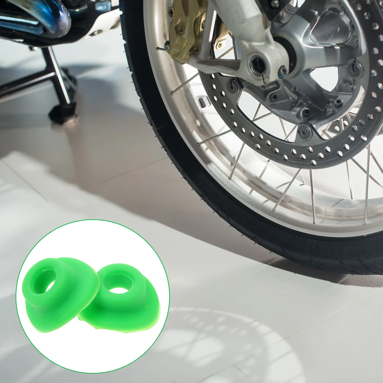 

2Pcs Mud Guards Mouth Washer Motorcycle Supply Durable Silicone Protector Stylish Gasket Mud Guards Mouth Washers