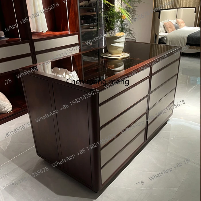 

New Chinese Cloakroom Nakajima Platform Jewelry Display Cabinet Household Double-sided Storage Guide Platform Customization