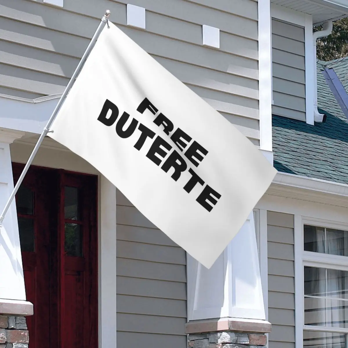Free Duterte President Philippines Flags Double Sided Outdoor Banner Polyester Hanging Decoration 90x150cm
