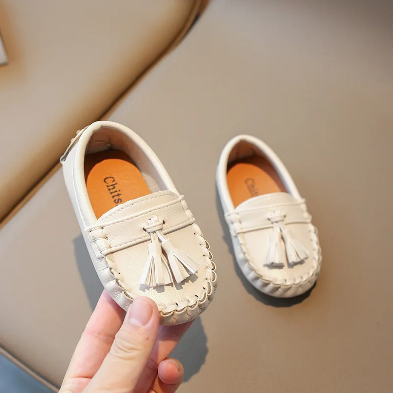 

Children Casual Shoes Spring Autumn Soft Sole Baby Boys Shoes Tassel Design Comfortable Slip On Kids Girls Leather Shoes CSH1587