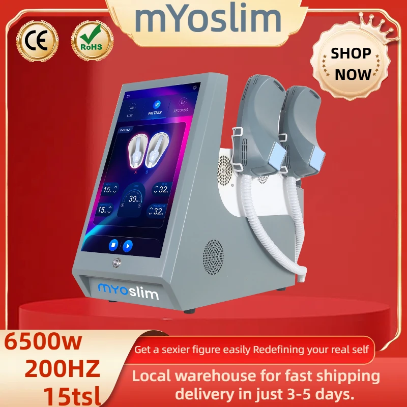 

Professional Myoslim 6500W RF EMS Body Sculpt Machine And 15 Tesl HIEMT Muscle Stimulate Body Slimming Device for Salon Use