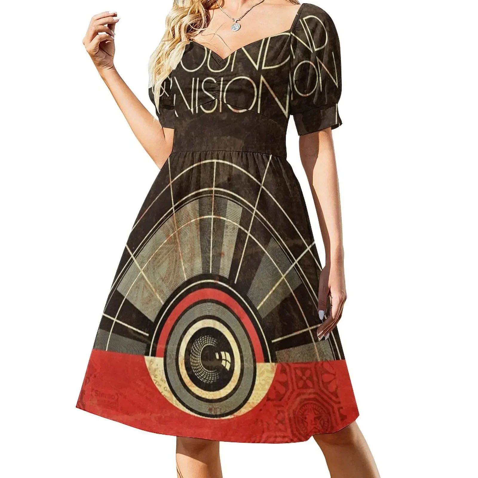 

Sound and Vision London invite flat Short-Sleeved Dress summer clothes for women women's dresses luxury Dress