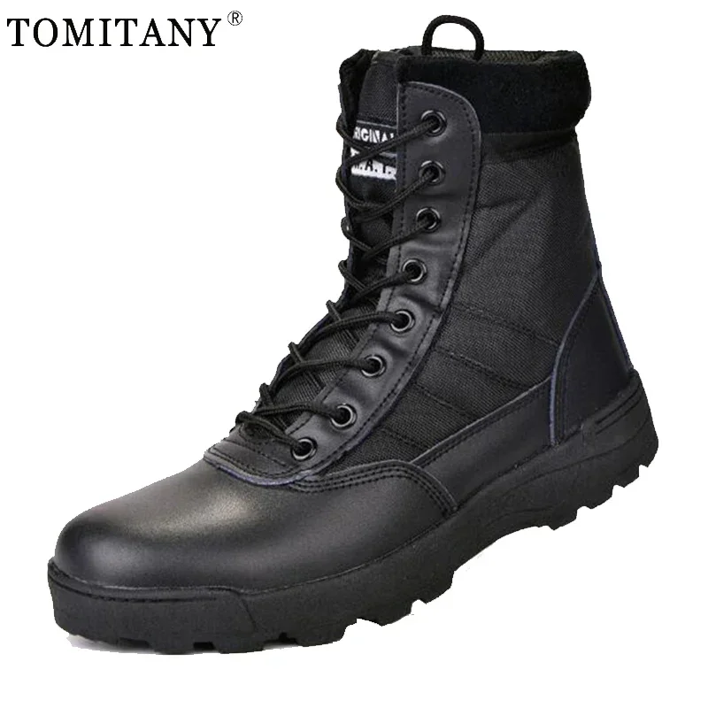 Men's Outdoor Tactical Boots Men Shoes Special Force Desert Combat Boots Hiking Boots Ankle Shoes Men Work Safty Shoes