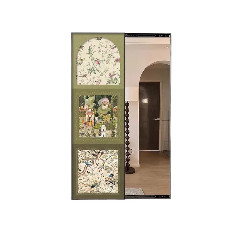 

Fitting mirror mural 2024 new hidden mirror French retro high-end push-pull full-length mirror