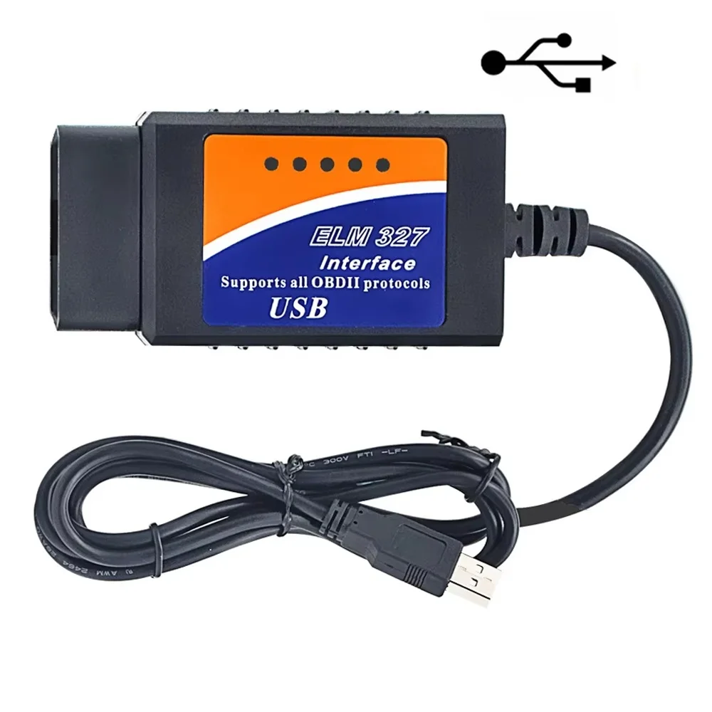 

ELM327 USB V1.5 Scan Tool ELM 327 Obd2 Diagnostic Tool Cable Connector Interface OBDII CAN-BUS Scanner Code Reader