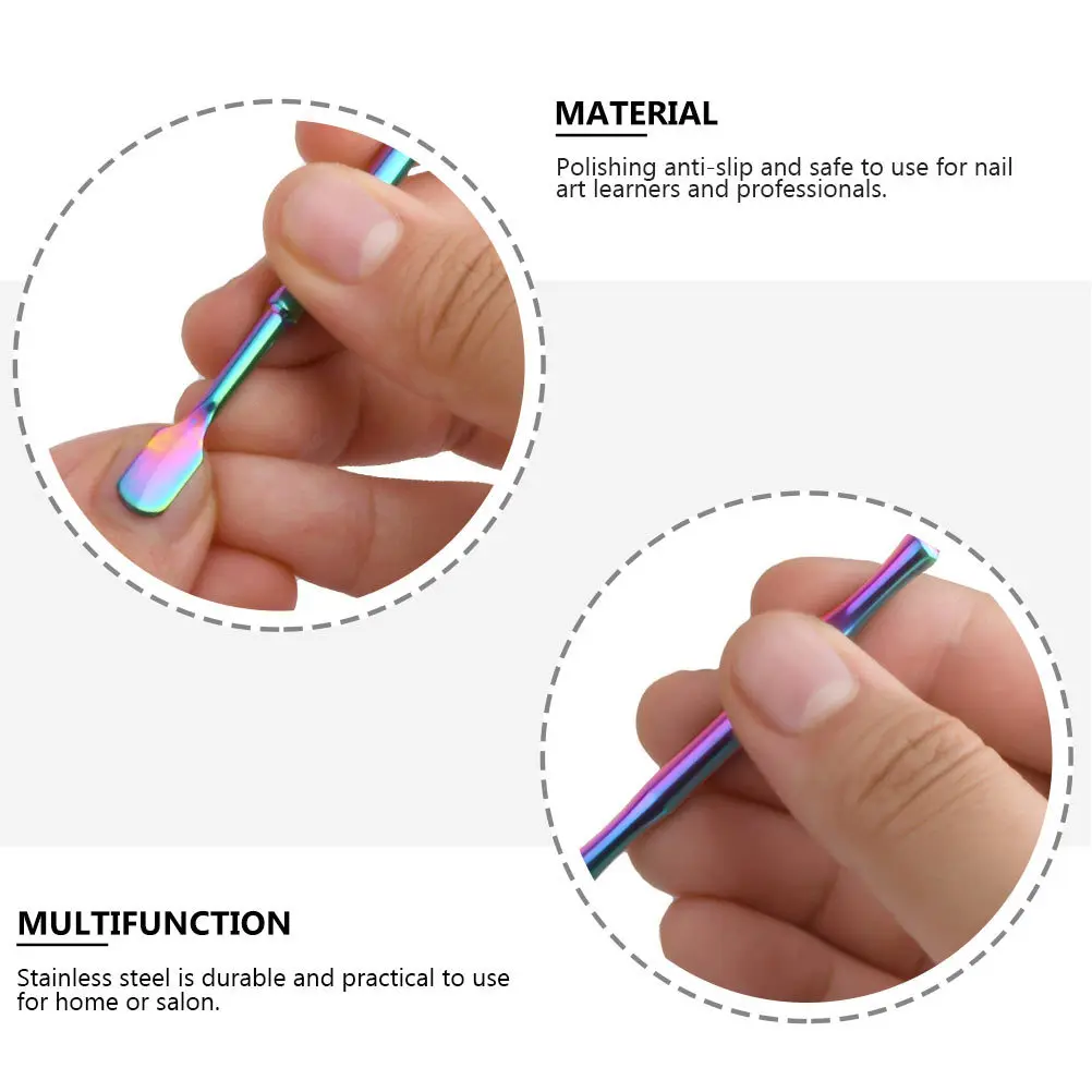 Kit de soins des ongles Premium, 6 pièces, coupe-cuticules, dissolvant de peau morte, râpe poussoir, polissage, Anti-usage pour débutants