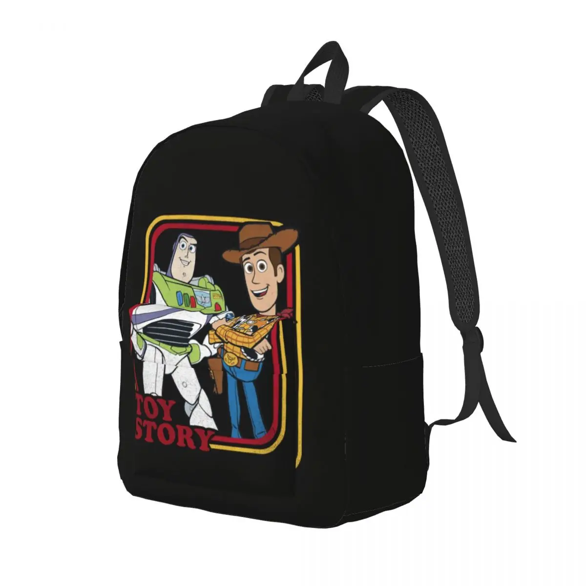 Custom Toy Story Buzz Lightyear Woody Canvas Backpacks for Women Men Waterproof School College Bag Printing Bookbag