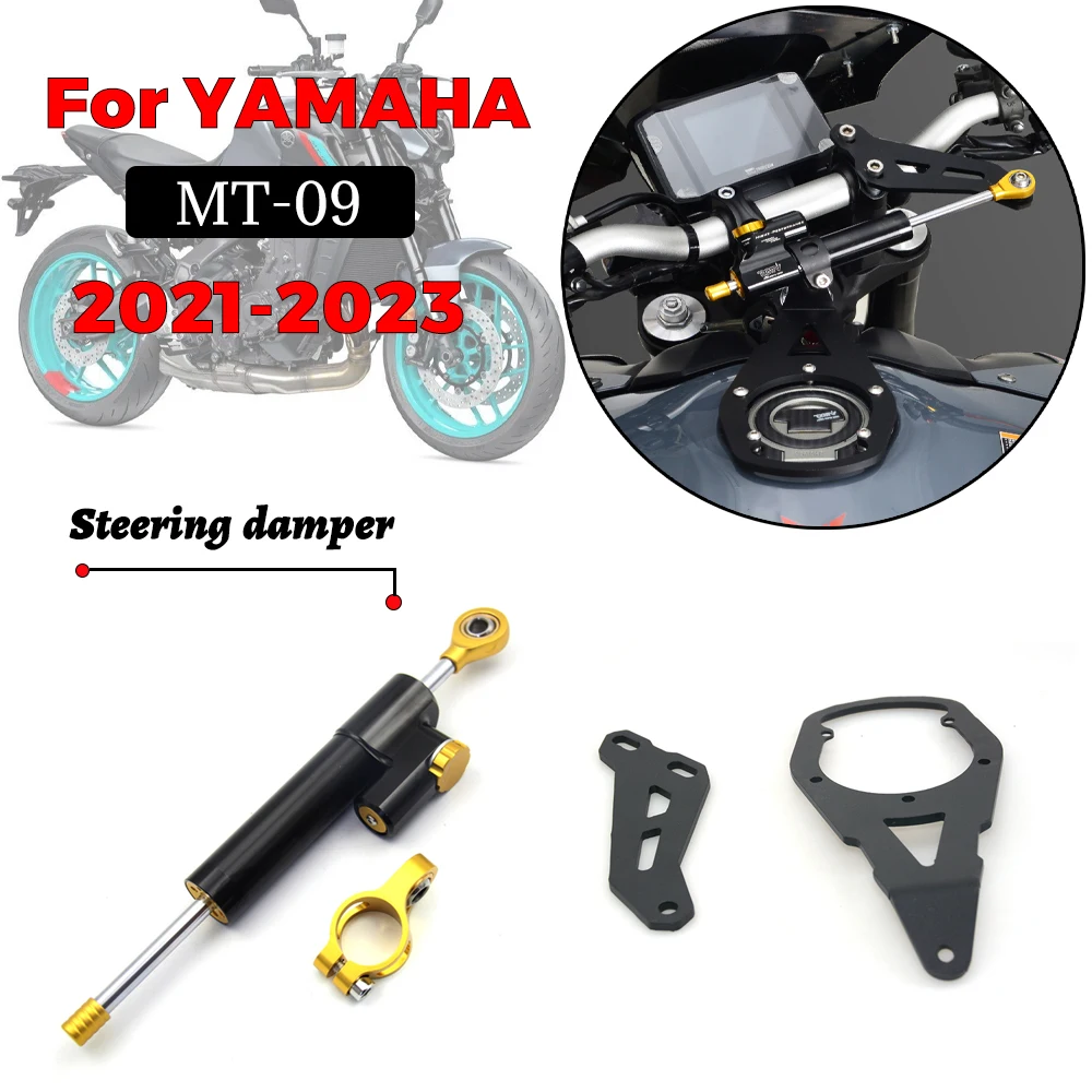 MTKRACING For YAMAHA MT-09 MT09 2021-2023 Motorcycle Stabilizer Steering Damper Mounting Bracket Support Kit