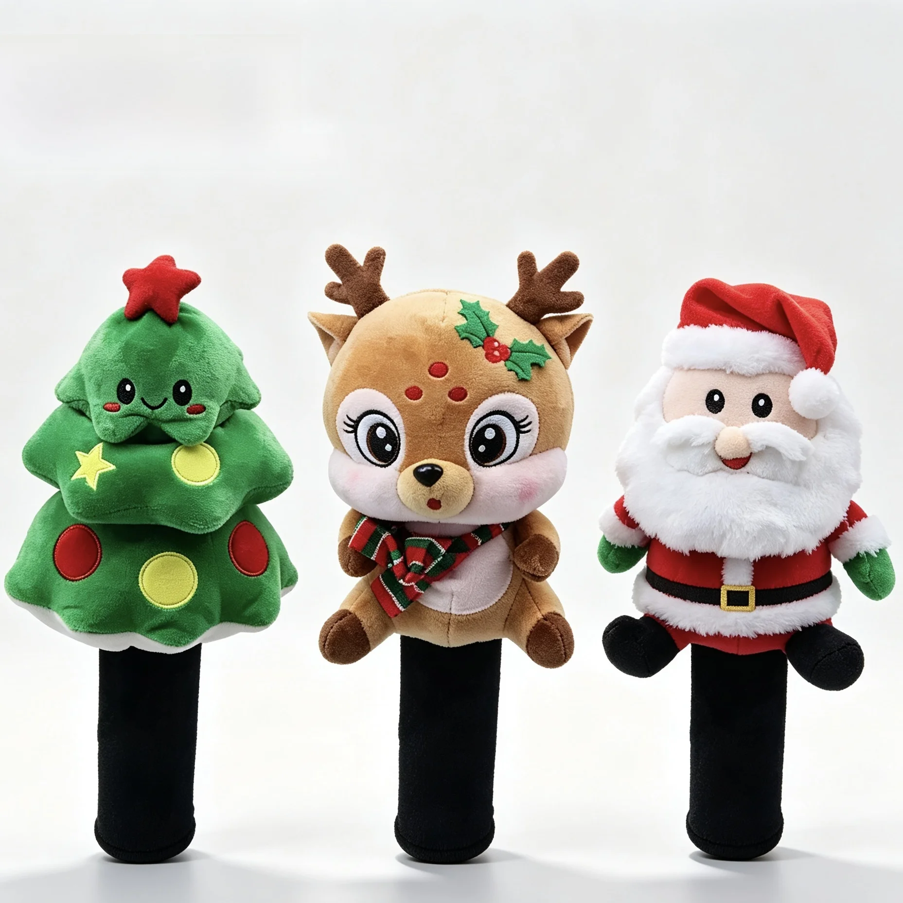 adorable-christmas-series-golf-club-headcovers-plush-santa-claus-reindeer-christmas-tree-soft-material-universal-fit