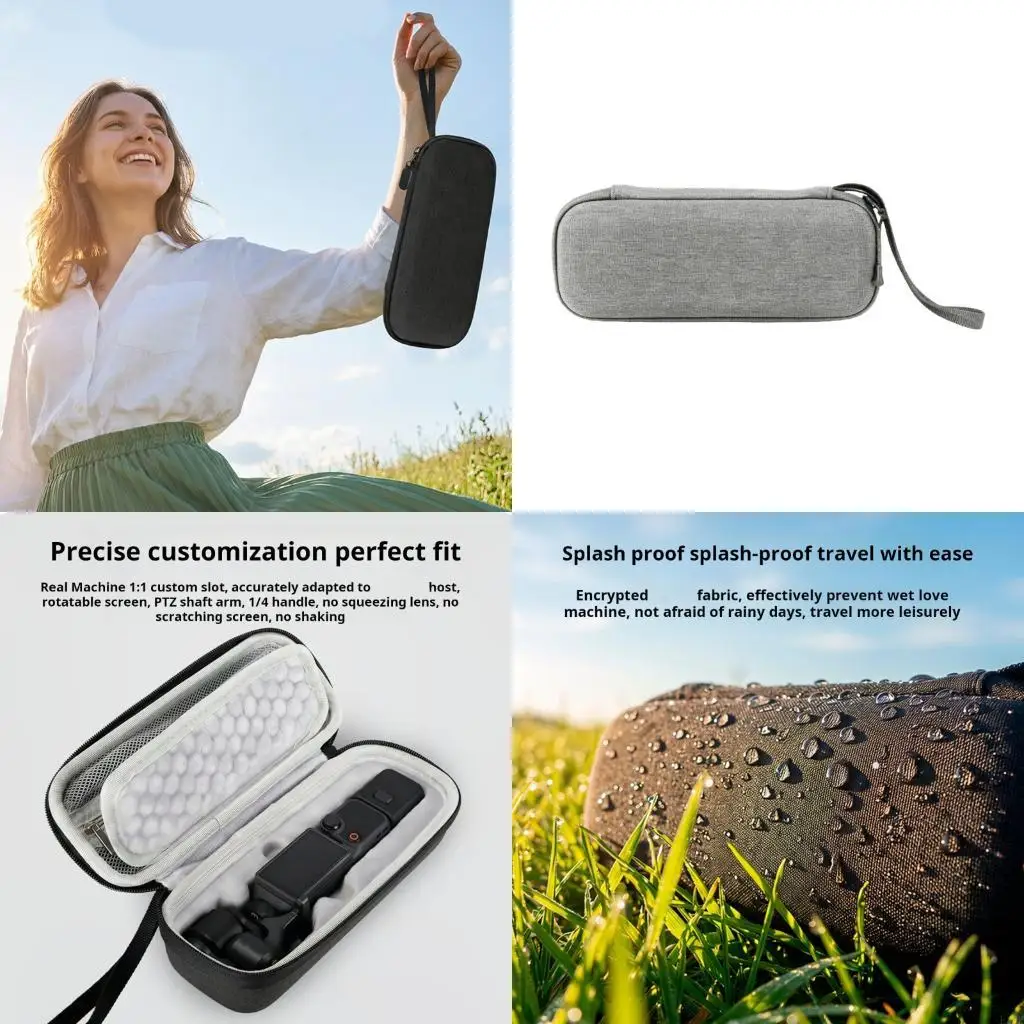 E1PF MultiFunctional Camera Bag for Pocket 4 Camera Sleeve with Interior Soft Padding Mesh Pocket for Outdoor Photography