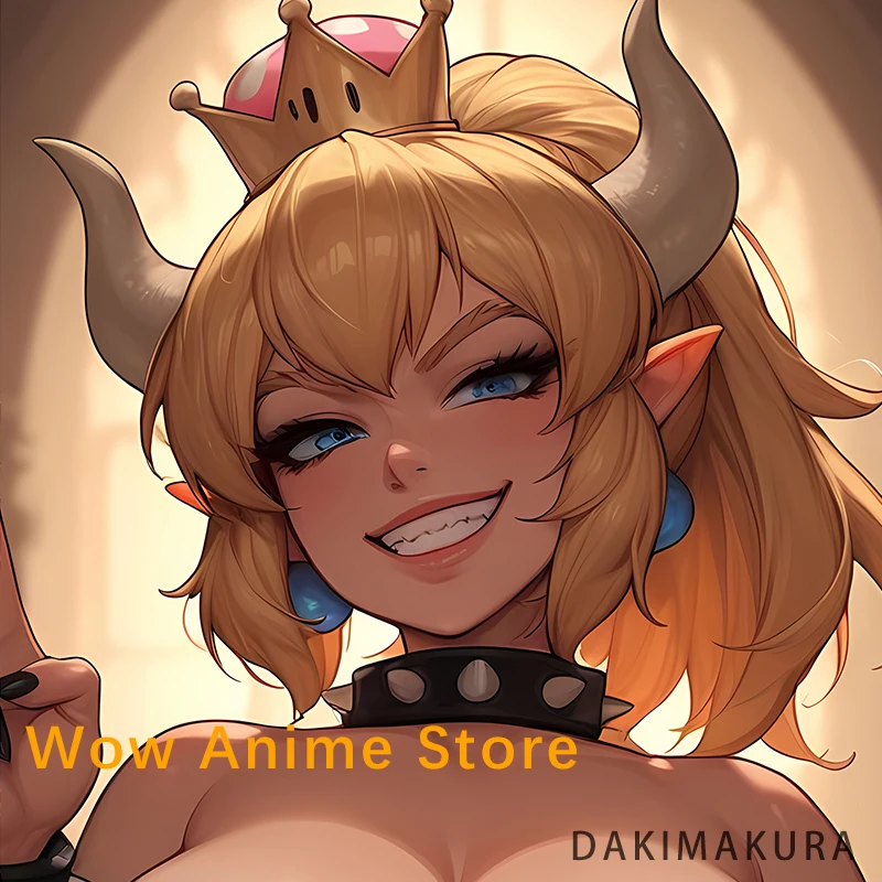 Bowsette Futa Dakimakura Furry 2WAY وسادة حالة العناق.. أنيمي وسادة غطاء الوسادة #2