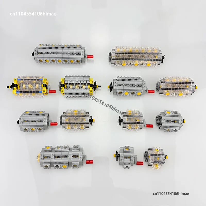 NEUER V2 V4 V6 V8 V10 V12 V14 Motorbausatz Sternform/Horizontaler Motorzylinder für Rennwagen Modifiziertes Fahrzeug Spielzeug Geschenk – Detail 3