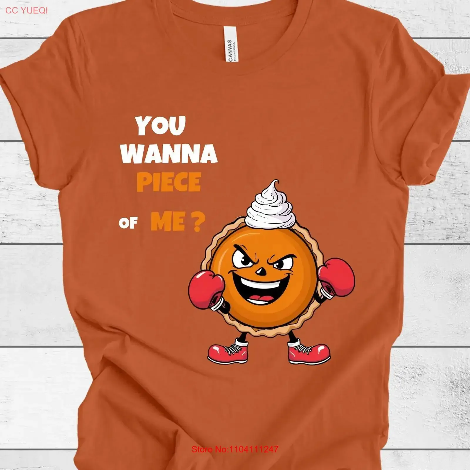 مضحك فطيرة اليقطين تي شيرت أنت تريد قطعة مني الشكر الفكاهة الخريف الحصاد التوابل عاشق أعلى حفلة الهالوين خمر غسلها #1