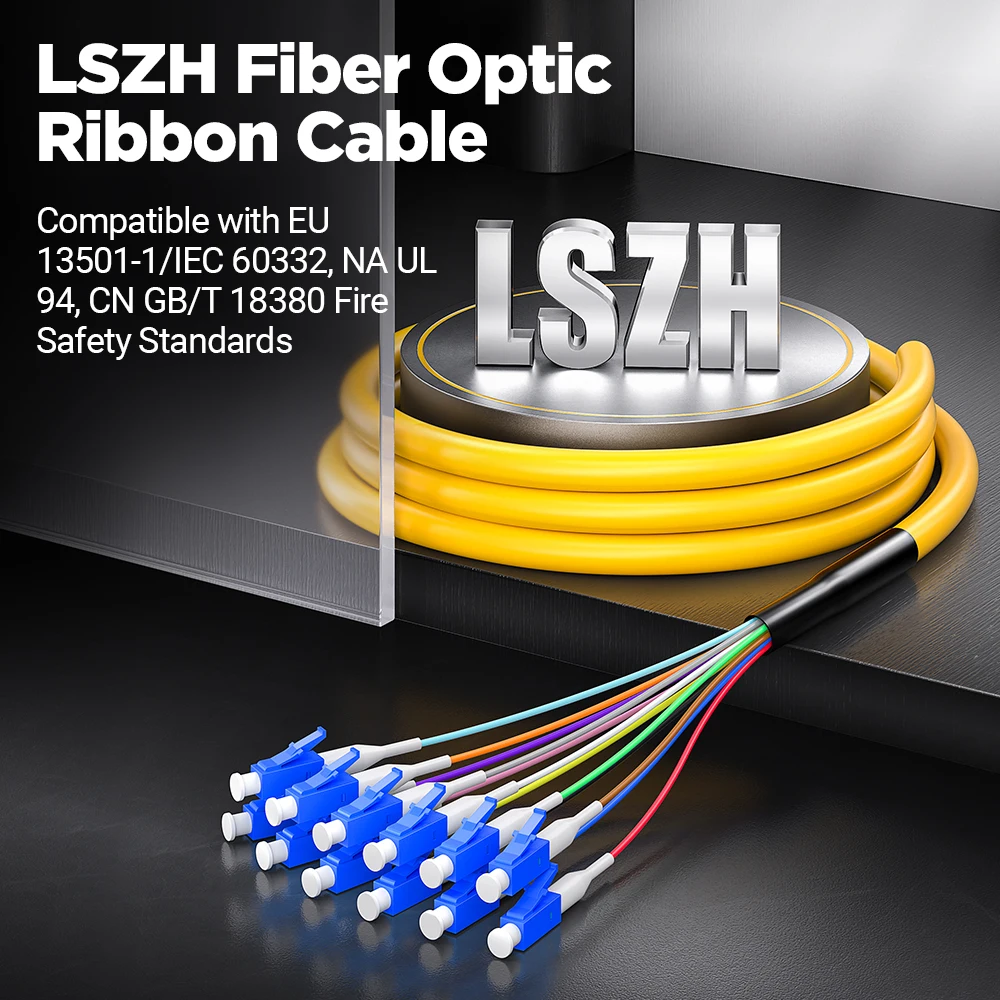 AMPCOM LC Pull-out Slide Splice Tray for FIber Optic ODF Enclosure , 24/48 Fibers Single Mode with Ribbon Cable