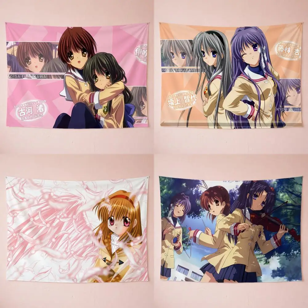 C-CLANNAD Girl A-AFTER STORY - Tapiz lavable y suave para decoración de pared, para sala de estar, dormitorio
