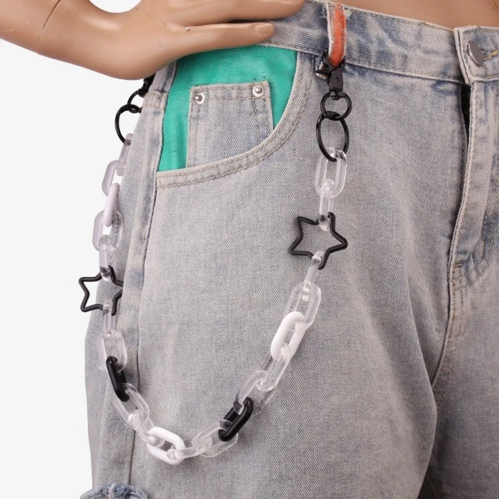 New Y2K Waist Chain Hollow Star Street Style Hip Hop Chain Spliced Hanging Chain Waist Decoration
