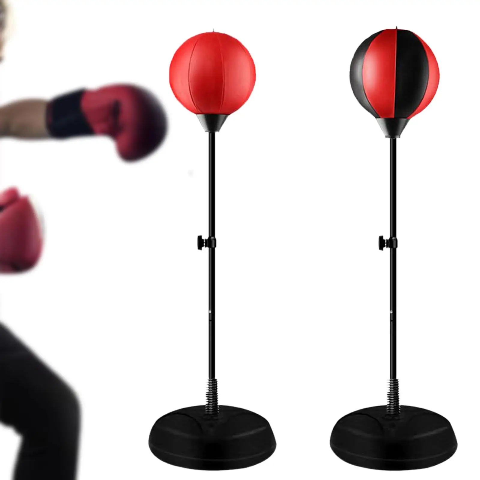 Sac de boxe pour enfants avec support, sac de vitesse facile à assembler pour l'entraînement à la réaction de vitesse, usage domestique, développement de la Coordination œil-main