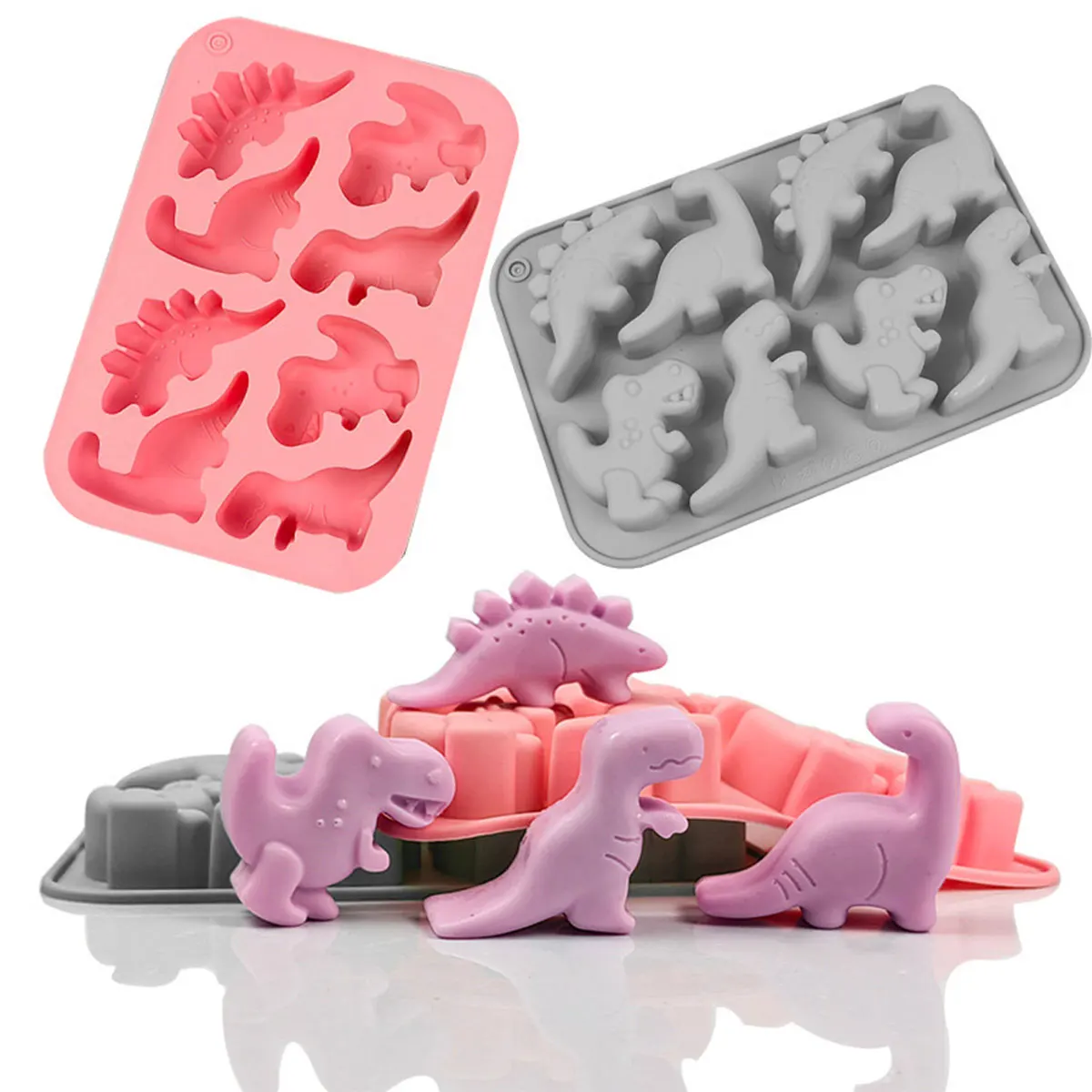 Jurassic Dinosaur Chocolate Silicone Mold Dragon Cake Decor Candy Jelly Baking Tool Candle Soap Mould Ice Tray Home Decor Gifts