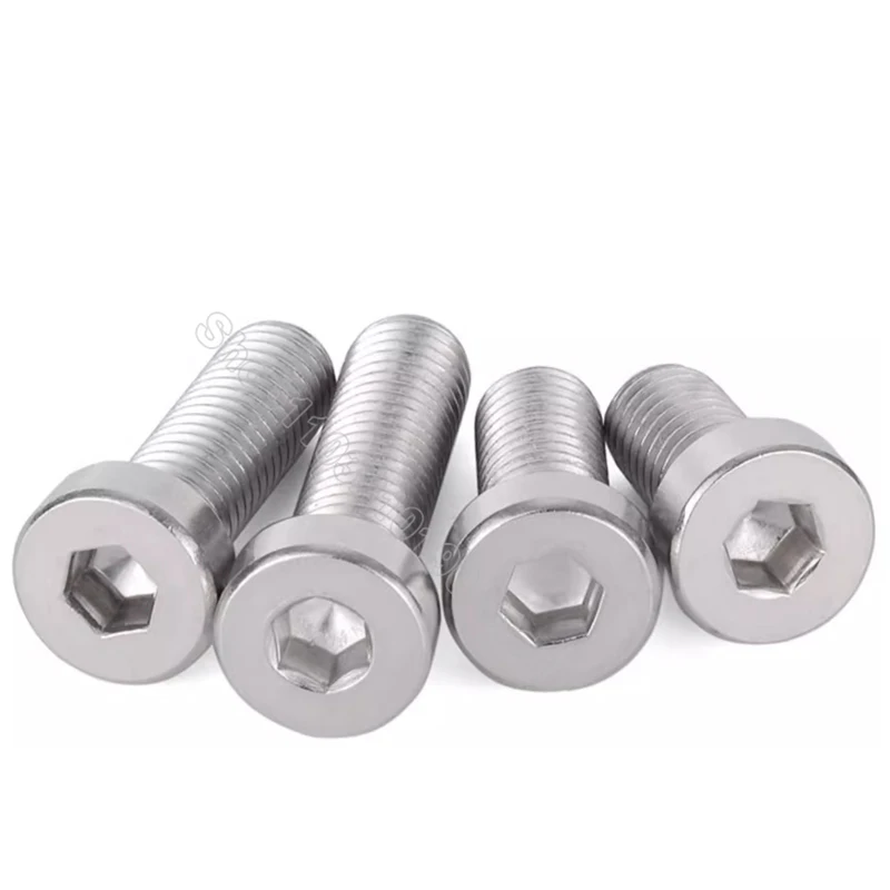 

304 Stainless Steel M3 M4 M5 M6 M8 M10 Allen Hexagon Hex Socket Thin Low Short Profile Cap Head Screw Bolt Length 6-50mm