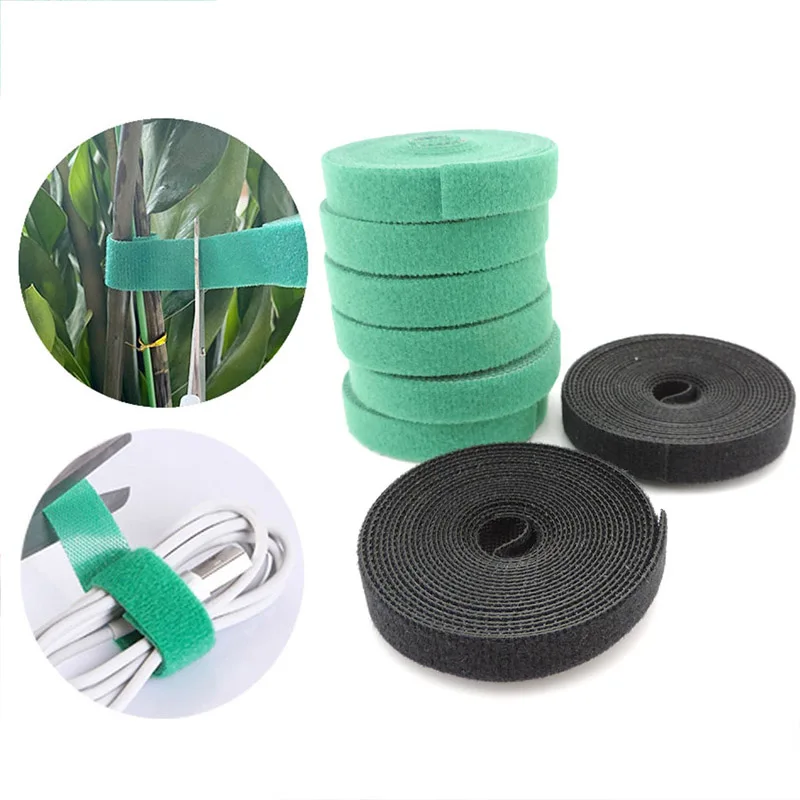 Green Plant Bandage Tie Adjustable Plant Support Reusable Fastener Tape Branch Cable Wire Storage For Home Garden Accessories