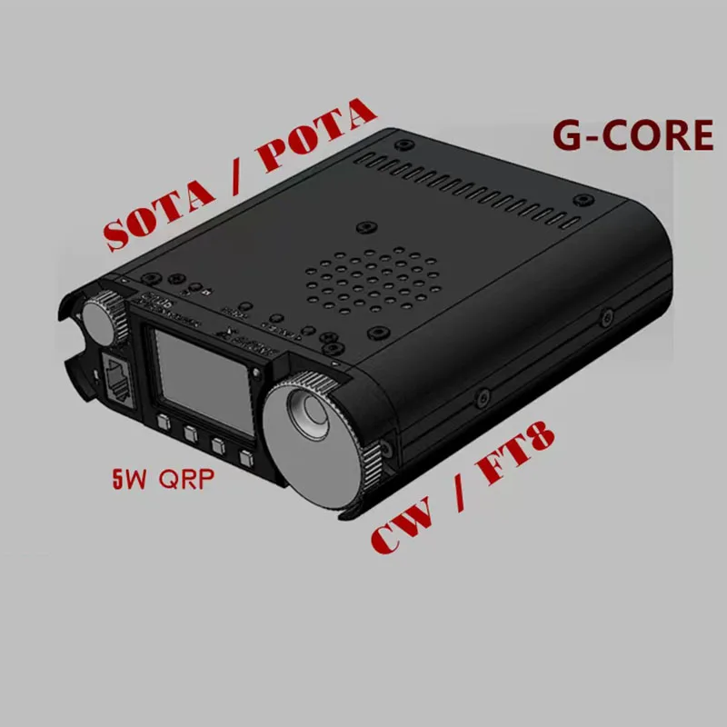 G106 Portable HF Ham Radio Transceiver QRP SDR Latest G-CORE Amateur Radio SSB/CW 0.5-30MHz Mobile Radio