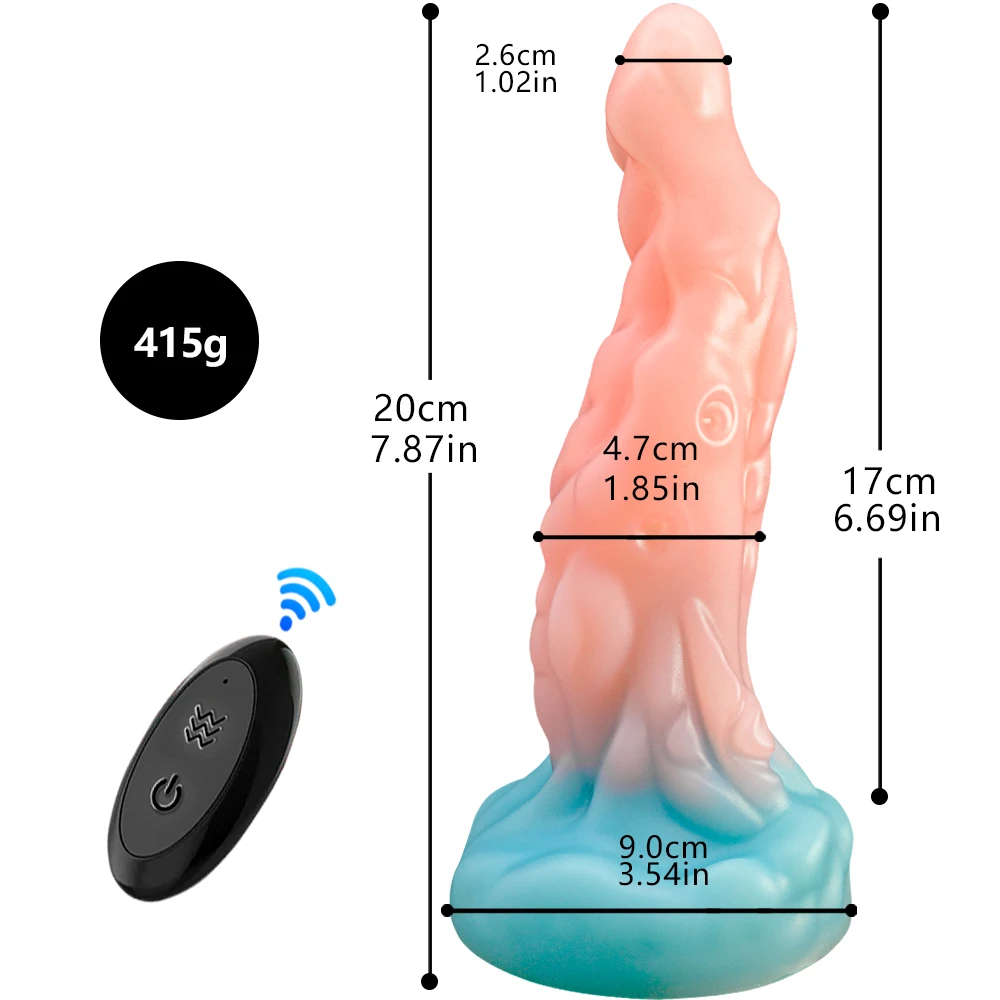 Thrusting Dildo Vibrator Sex Toys Colorful Dragon Dildo 3IN1 G-spot Stimulation Monster Dildo Fantasia Anal Plugs Adult Toys