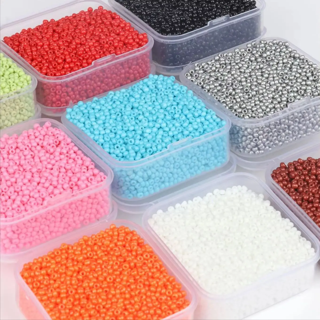 4000pcs/box 2mm Charm Czech Glass Seed Beads Spacer Loose Beads For Handmade Bracelet Necklace Jewelry Making Findings Supplies