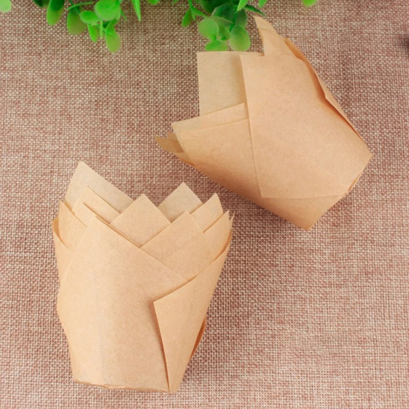 

Cupcake Paper Cups Tulip Muffins Paper Moulds Cup Case Cupcake Liner Baking Tools Cake Wrapper For Wedding Party Accessory