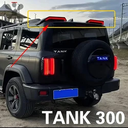 For Great Wall GWM WEY TANK 300 Tail wing modification split flow light tail wing roof Cyber tail wing with light exterior