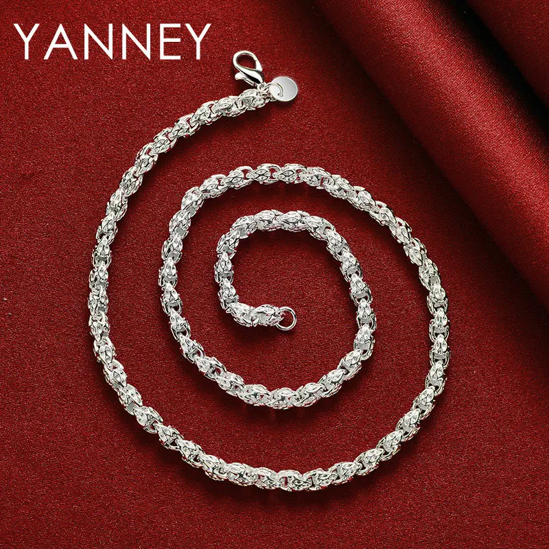 New 925 Sterling Silver 20/24 Inches Fine Chain Necklace For Men Women Fashion Hip Hop Charm Gift Wedding Jewelry Accessories